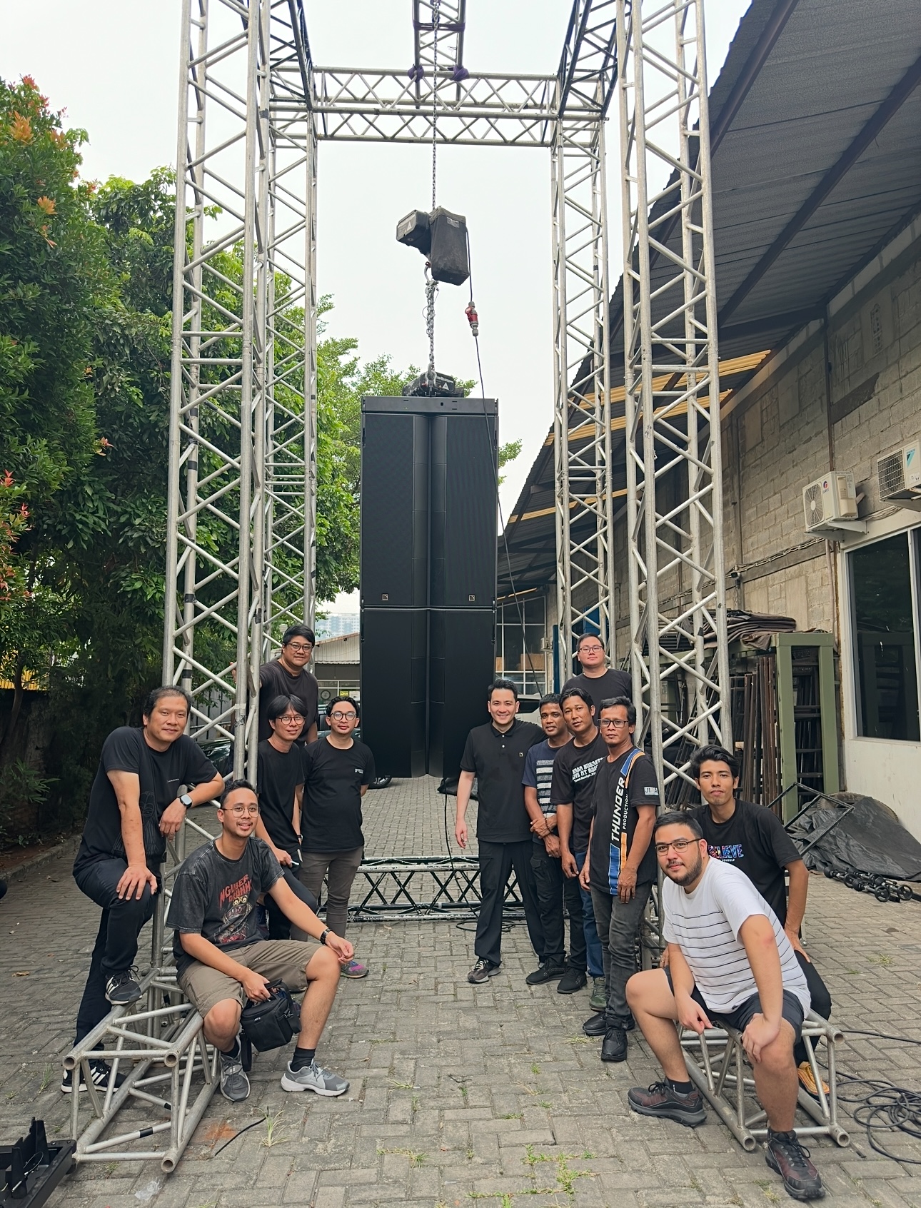 Thunder production takes delivery of a full L-Acoustics L2 system at their Jakarta HQ